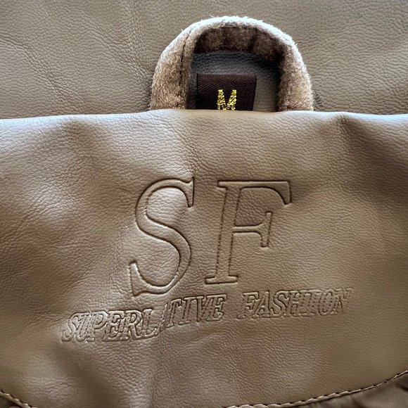 Superlative Fashion Brand Brown Ultrasuede Wind Breaker Jacket! - Picture 13 of 16